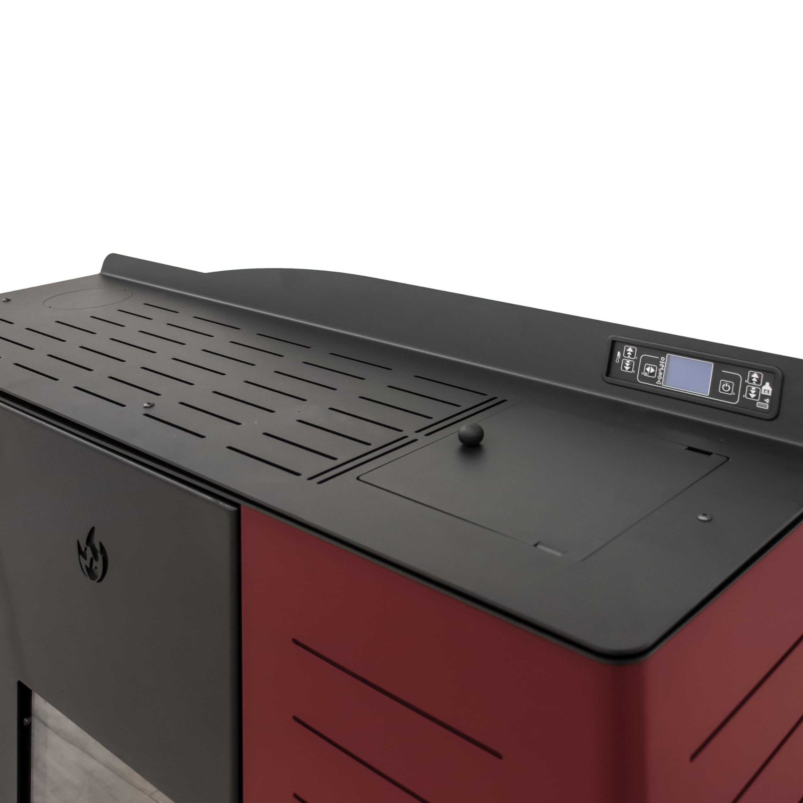 STUFE A PELLET ITALIA Italia 22 KW – Estufa de pellets Hydro para calefacción y agua caliente, eficiencia 90% calentador, 140 m², diseño fino, autonomía de 16 h, programable, 5 potencias, garantía de