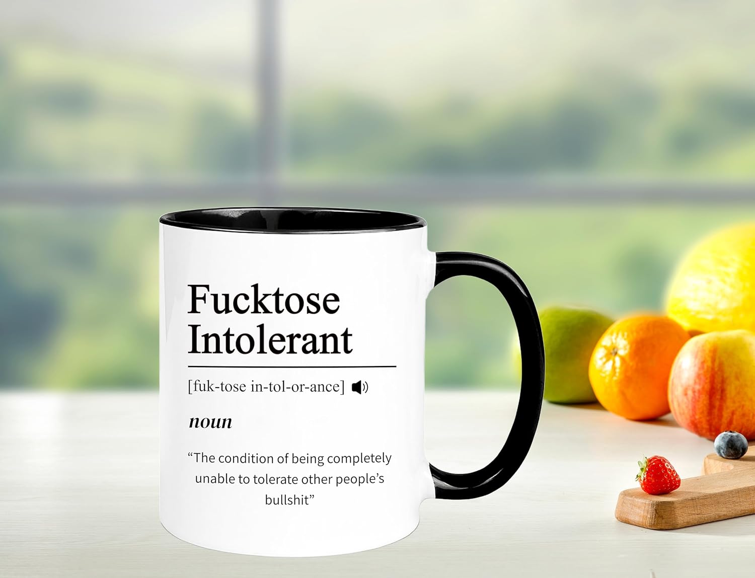 Fucktose Intolerant Definition Mug, Funny Coffee Cup, Sarcastic Gift, Swear Word, Profanity Quote, Rude Humour, 11oz Ceramic Coffee Mug/Tea Cup - Image 4