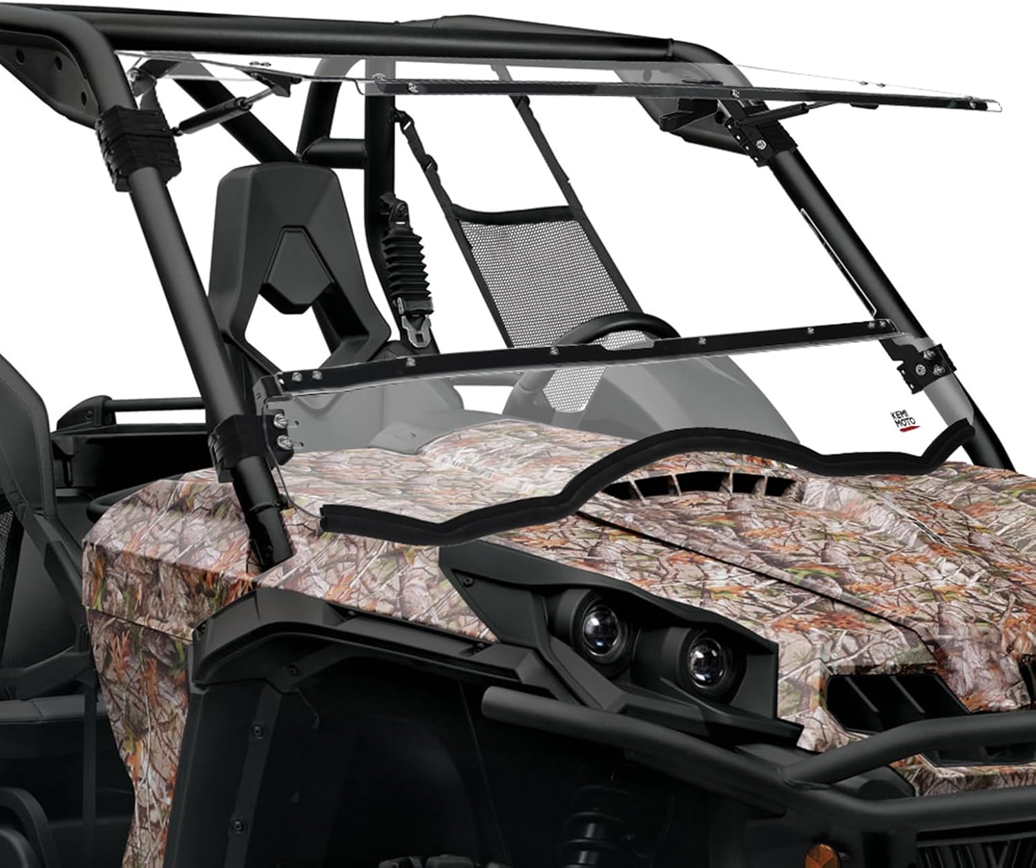 KEMIMOTO 2-in-1 Flip Windshield Compatible with Can-Am Commander & Max 800/1000 2011-2020, Scratch Resistant Front Windsheild Made of 1/5"Thick Polycarbonate 250 Times Stronger than Glass