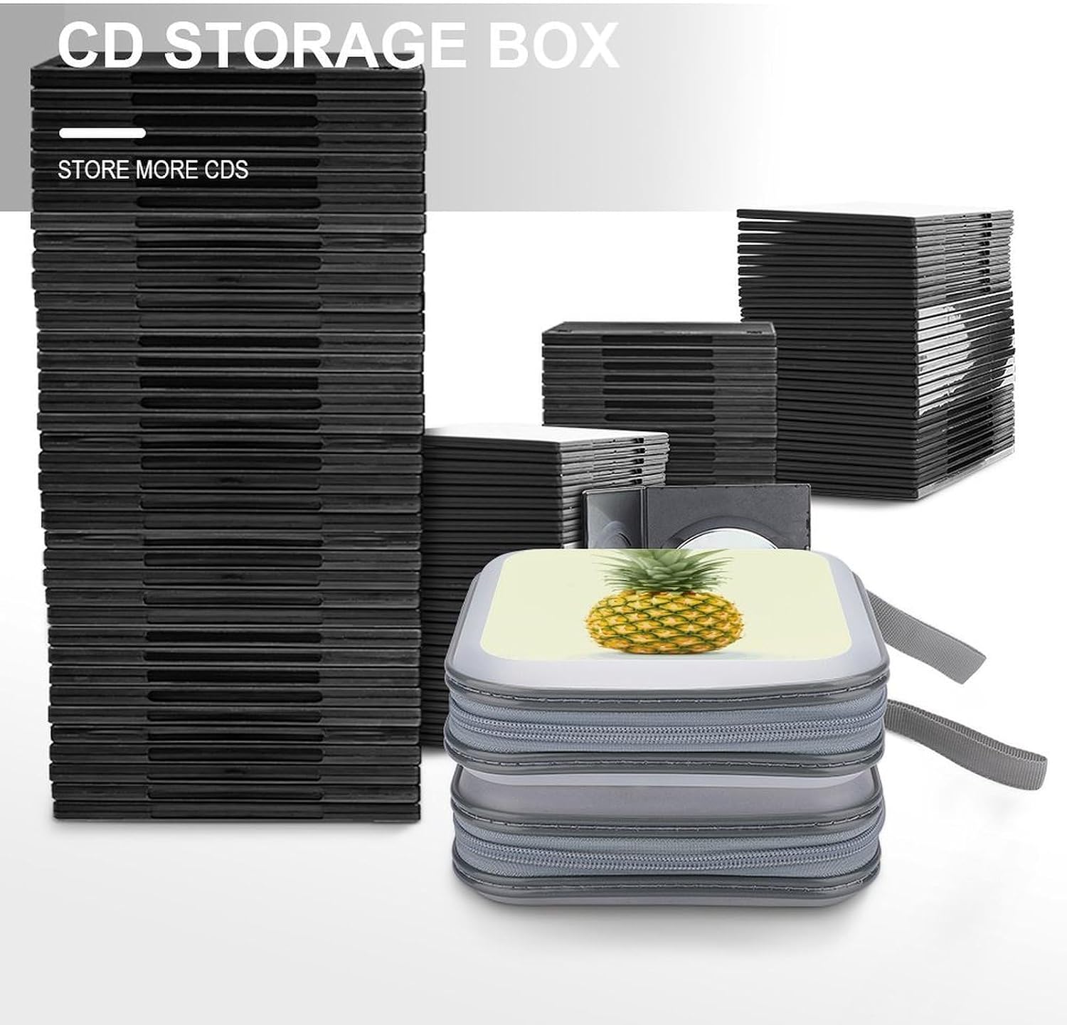Fresh Pineapple CD Case CD Storage Box DVD Sleeves