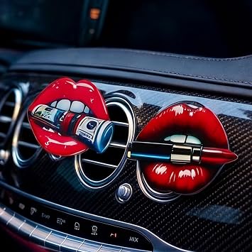Car Air Vent Clips,Car Air Fresheners Vent Clips Car Diffuser Vent Clip,Car Decoration Cute Car Interior Decor,Car Accessories for Women 2 Pcs lips