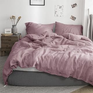 Simple&Opulence Linen Duvet Set Purple Twin