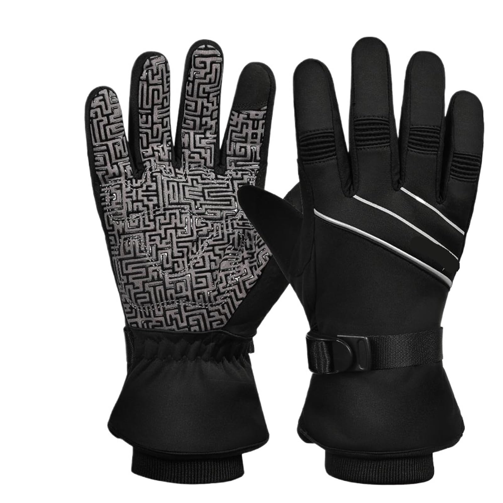 Guanti Neve Donna Guanti da sci caldi con dita intere, touch screen, invernali, for ciclismo, riflettenti, antivento, for moto, uomo e donna