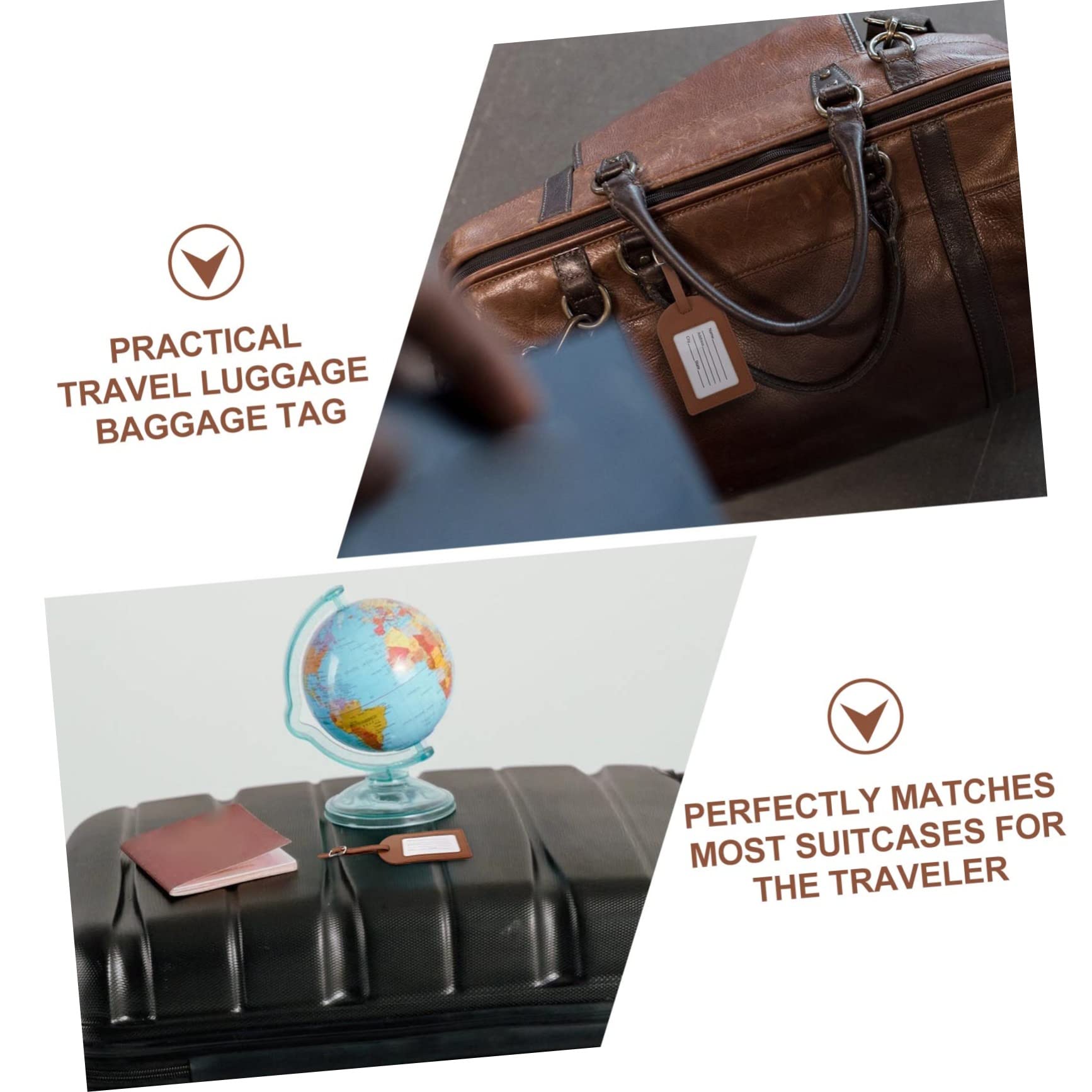 21 Piezas Etiqueta del equipaje kit para hacer bolsas lindas etiquetas de equipaje para maletas maletin escolar estojos escolares etiqueta de viaje etiquetas maletas viaje PU