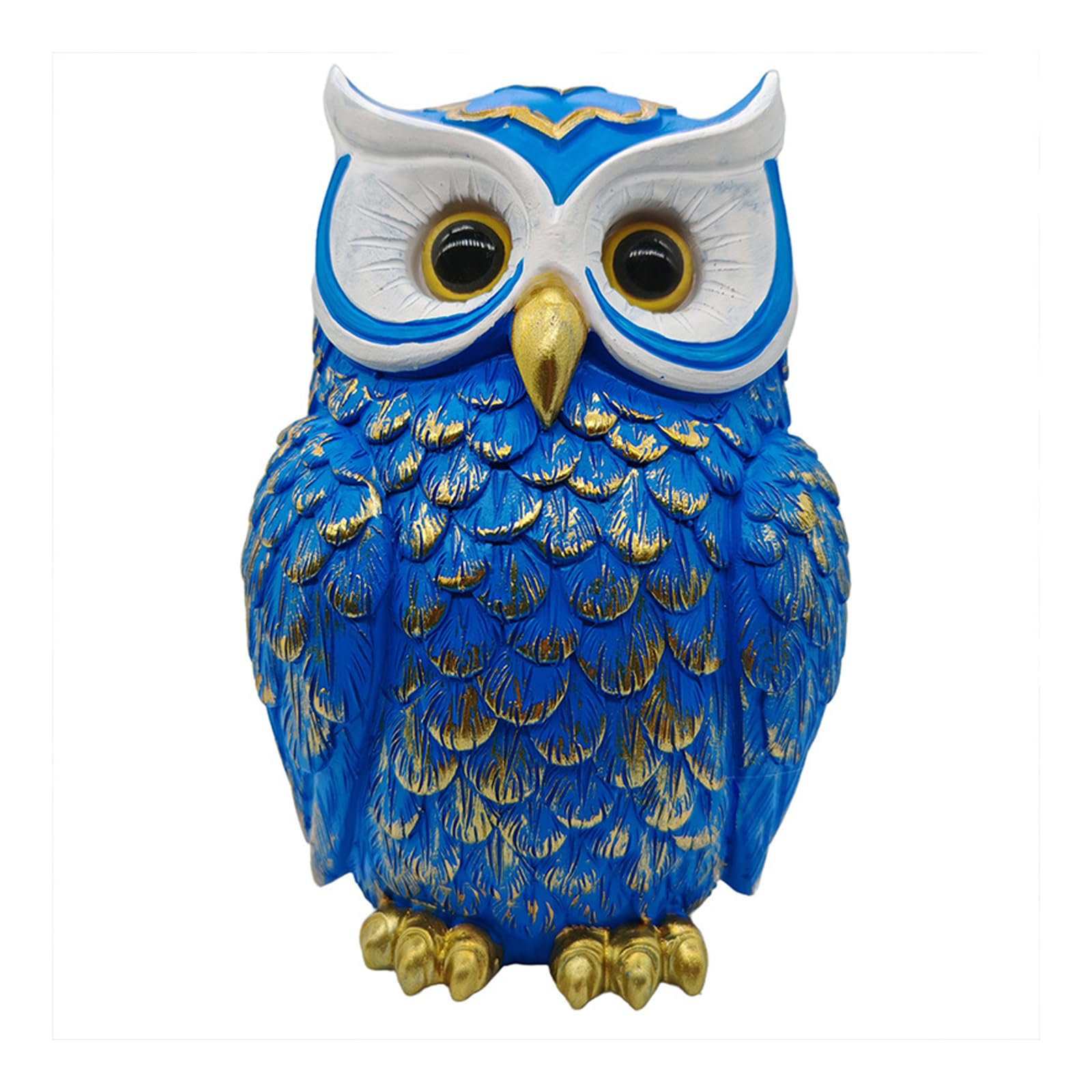 Hredyqw Resin Owl Small Sculpture Desktop Ornament Bird Statue Bookshelf Desktop Fireplaces Decors for Collectors