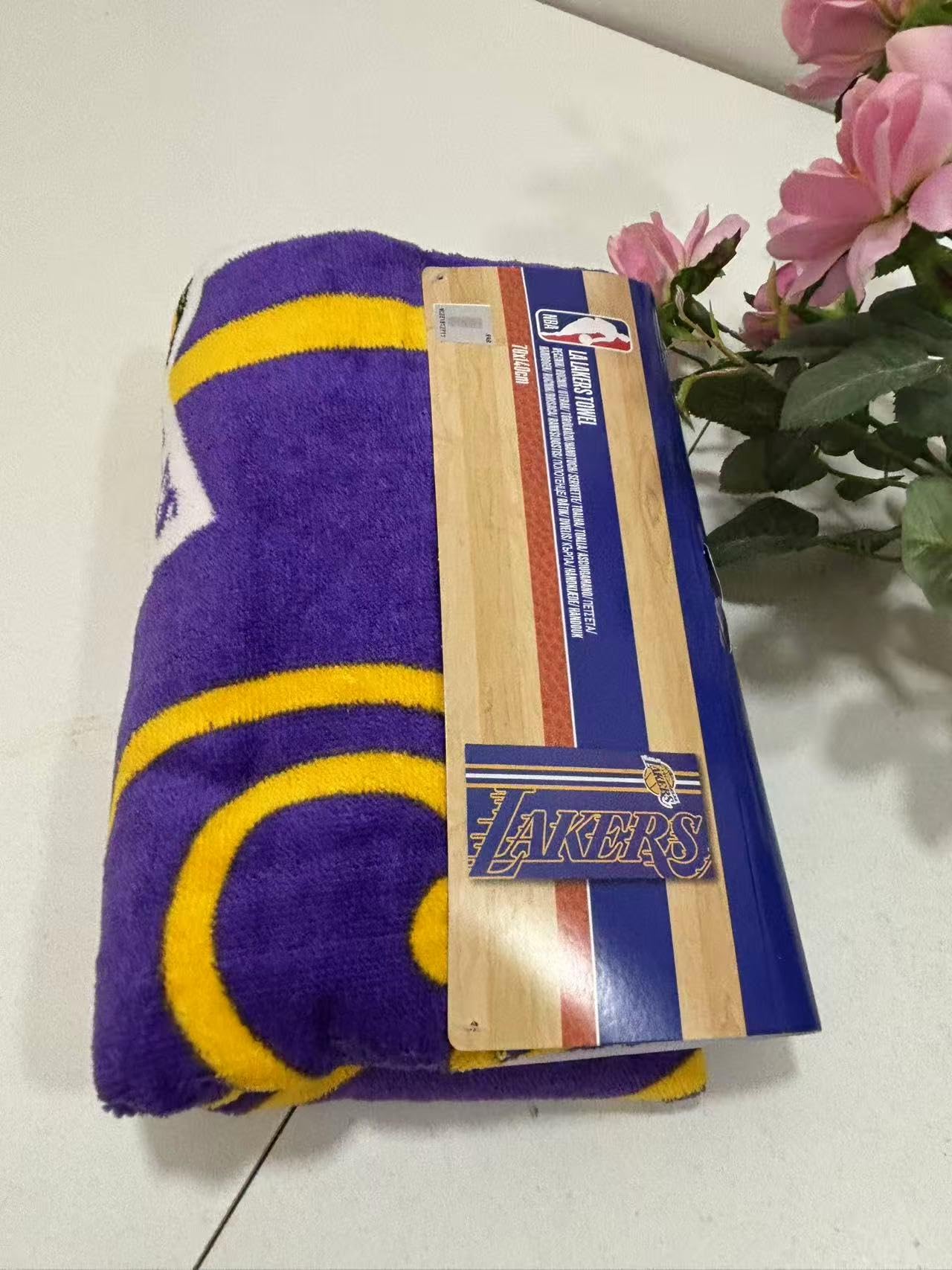 Serviette de plage, piscine et salle de sport, cadeaux de football, produits exclusifs pour fans, cadeaux idéaux pour les fans de football, serviette (anges, 70 x 140, anges laker)