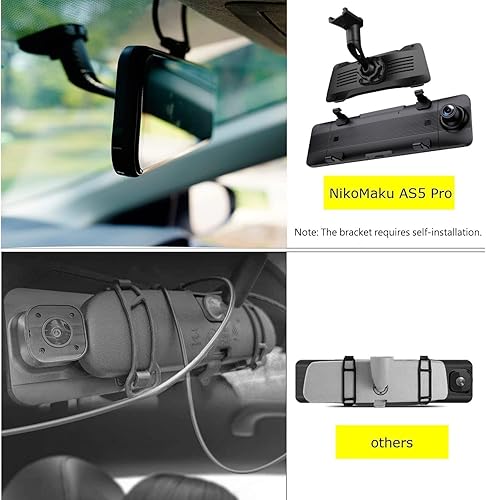 Miniatura 3 de NikoMaku Espejo Dash Cam frontal y trasero Diseño OEM 4K Resolución 11 pulgadas Pantalla táctil completa Cámara de espejo retrovisor para