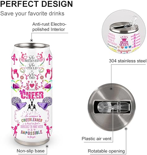 Miniatura 5 de YOPIGOT Vaso de animadora, regalos de animadora para niñas y mujeres, regalos de animadora, ideas de regalo de animadora, regalos de animadora,