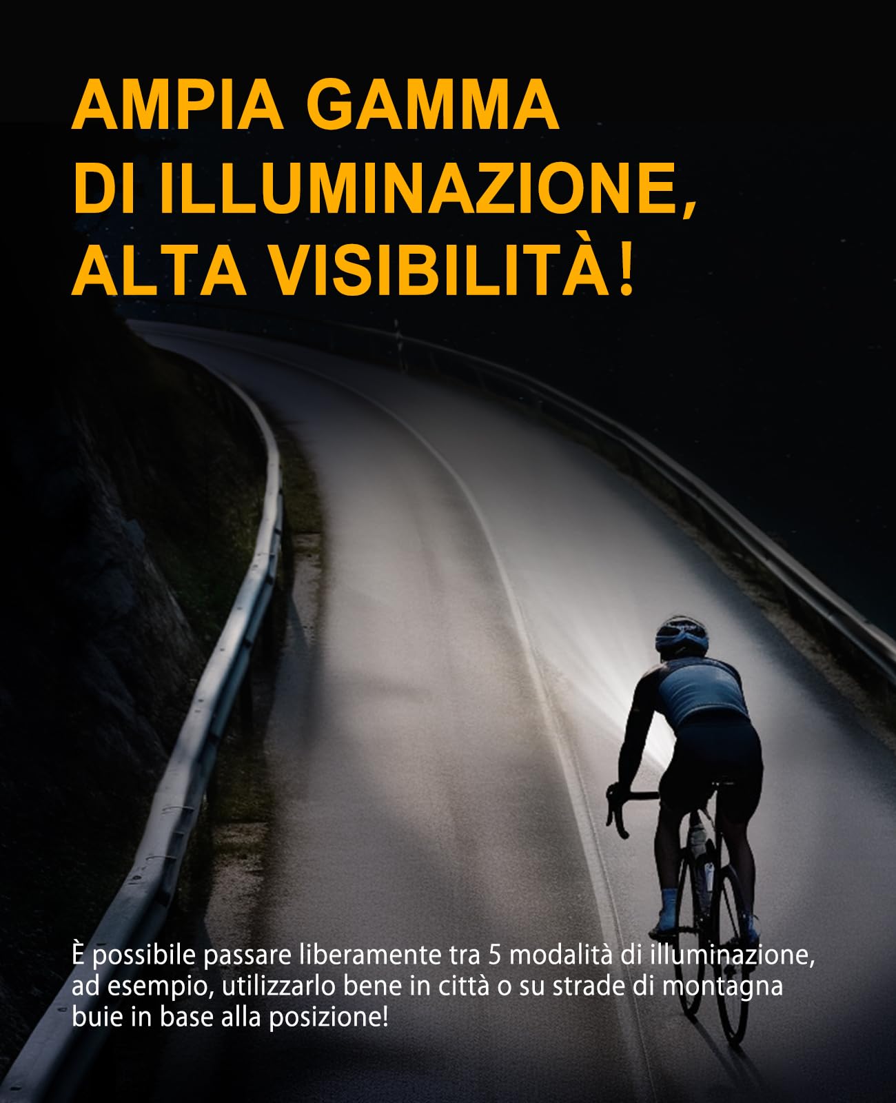 TOWILD CL1600 Lumière Vélo 1600 Lumens, Lampe Vélo Avant LED Rechargeable USB-C 5000mAh, Éclairage Vélo Étanche IPX6 5 Modes, Compatible Support Compteur Garmin/iGSPORT