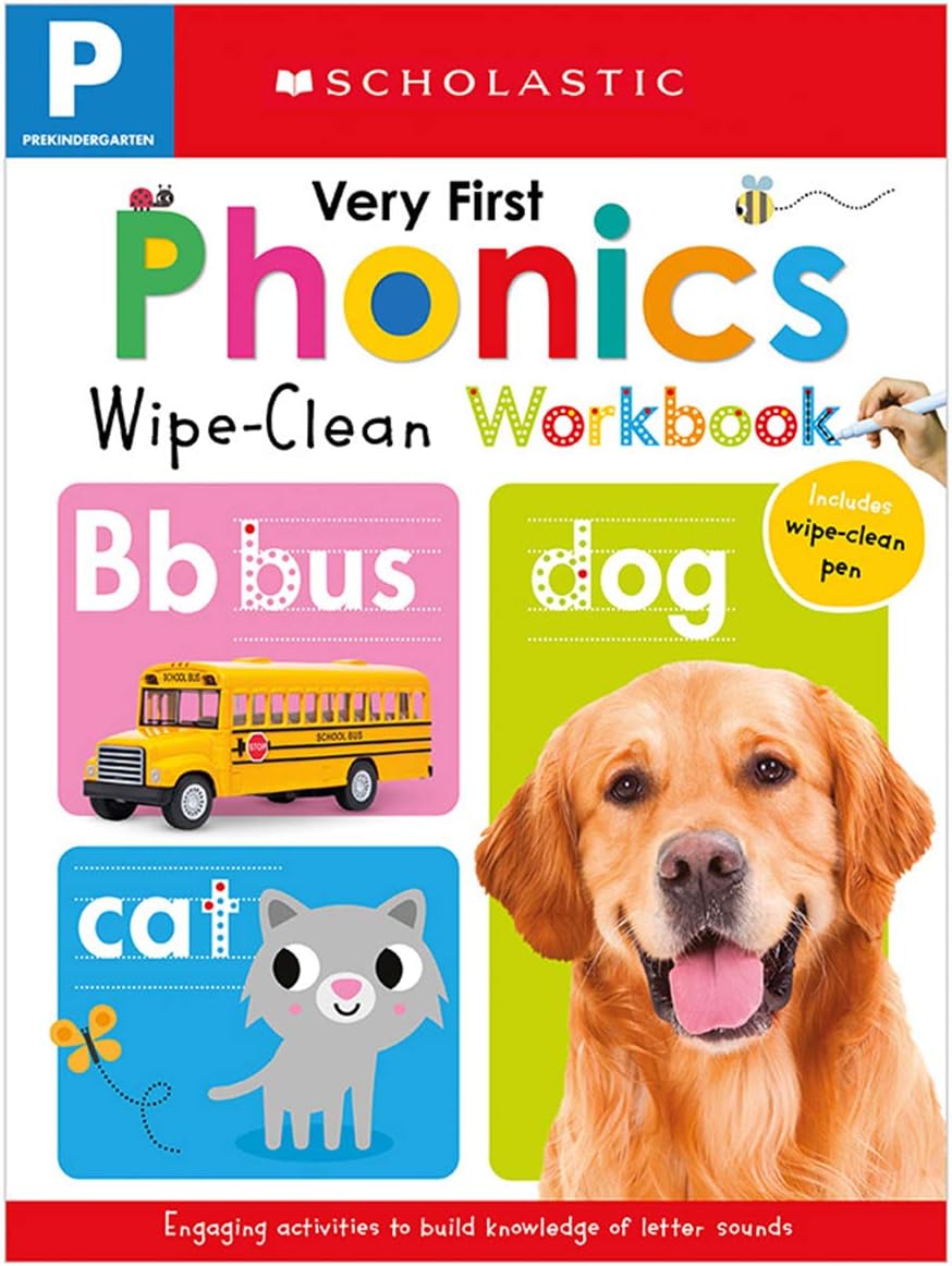Very First Phonics Pre-K Wipe-Clean Workbook: Scholastic Early Learners (Wipe-Clean)