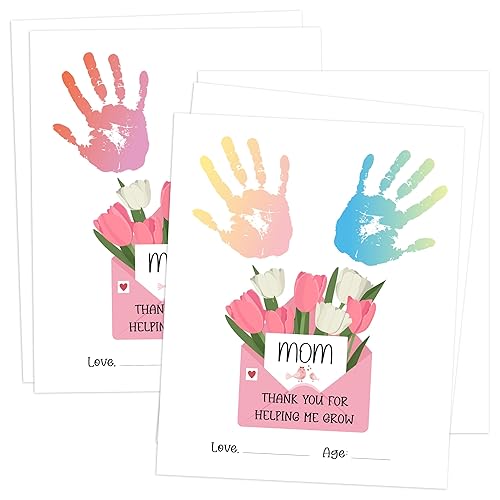 Mothers Day Handprint Kit, Family Handprint Art Craft Cards, Personalized