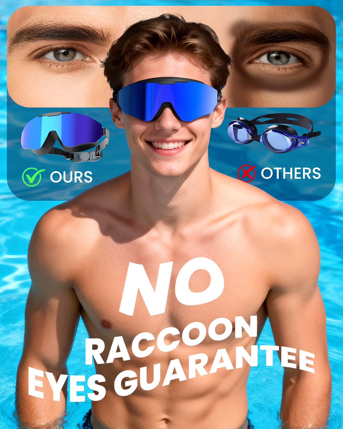 Schwimmbrille für Unisex-Erwachsene Damen
