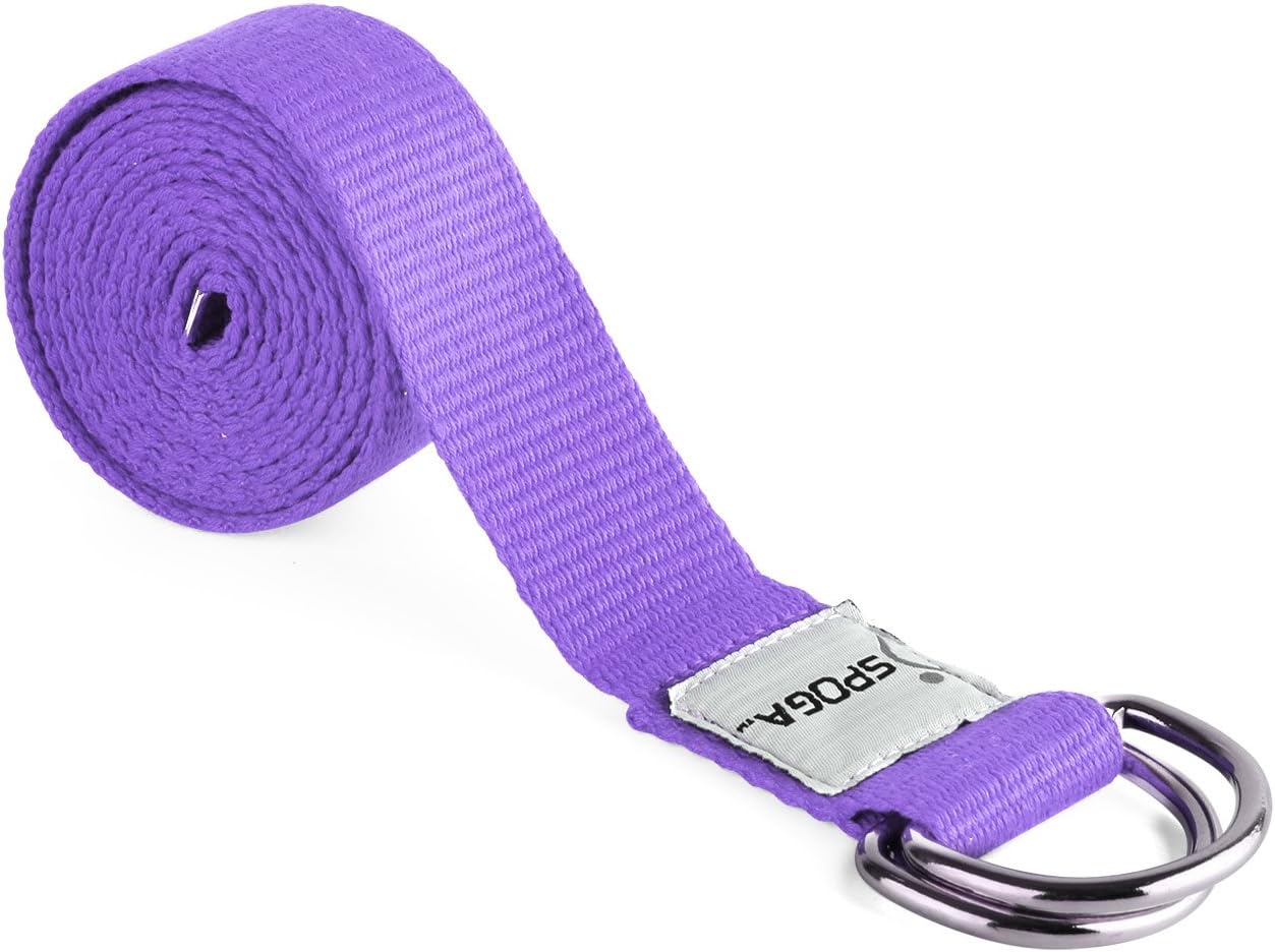 Spoga Yoga Straps, 6 Foot with D-Ring Buckle, Purple : Sports & Outdoors
