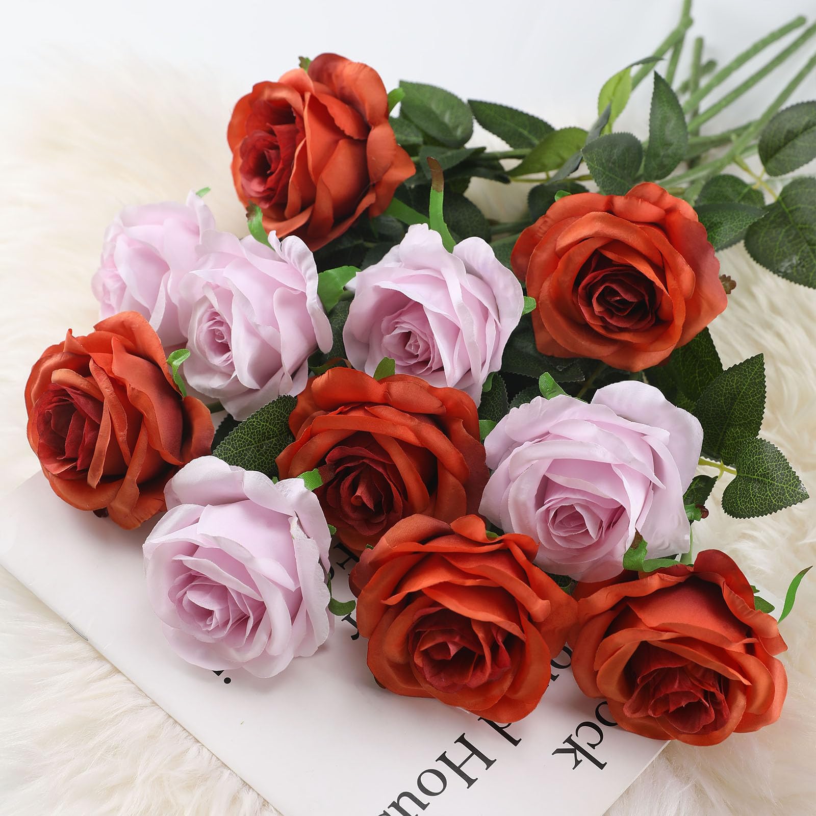 Tifuly Orange Fake Roses Artificial Flowers - Image 4