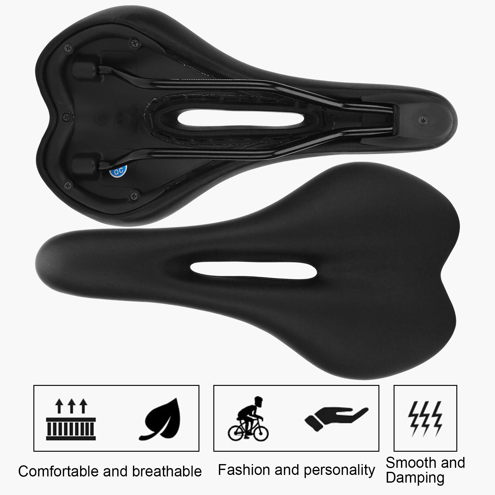 VGEBY Selle per Bici, Comoda Sella per Bicicletta da Montagna Seggiolino per Bicicletta Cavo Impermeabile e Resistente agli Urti Cuscino Morbido per Mountain Bike, Bici da Strada