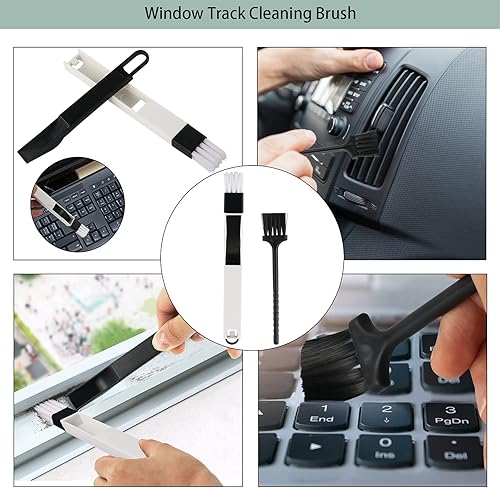 Miniatura 6 de Openfly Herramienta de limpieza veneciana para persianas de mano, herramienta de limpieza de persianas de ventana, cepillo de limpieza de ranuras