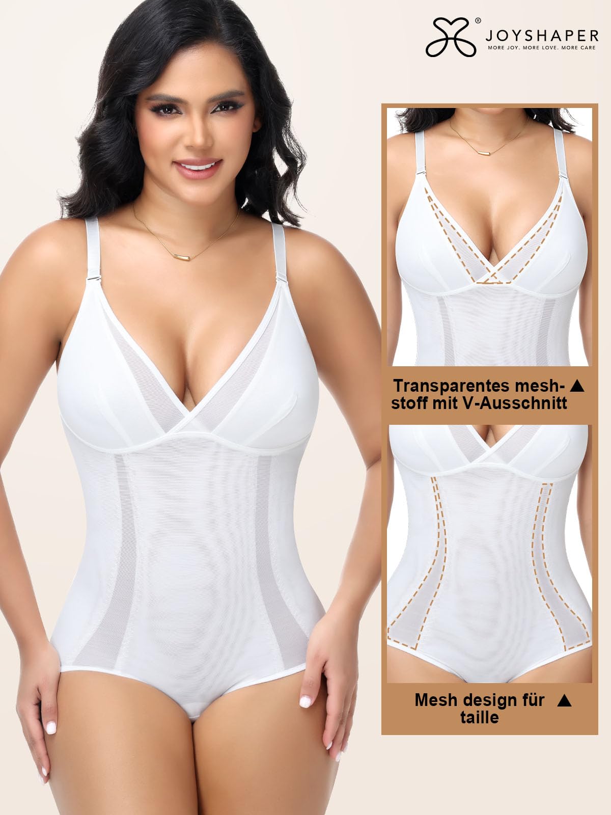 Joyshaper Body Gainant Femme Soutien-Gorge de Forme Ventre Plat Sculptant Shapewear Bodysuit Amincissante Invisible Minceur