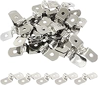 Vista 5 de 30 abrazaderas de conducto de dos agujeros de 1/4 de pulgada, correa rígida de acero inoxidable M5, abrazadera en U de metal, soporte de correa