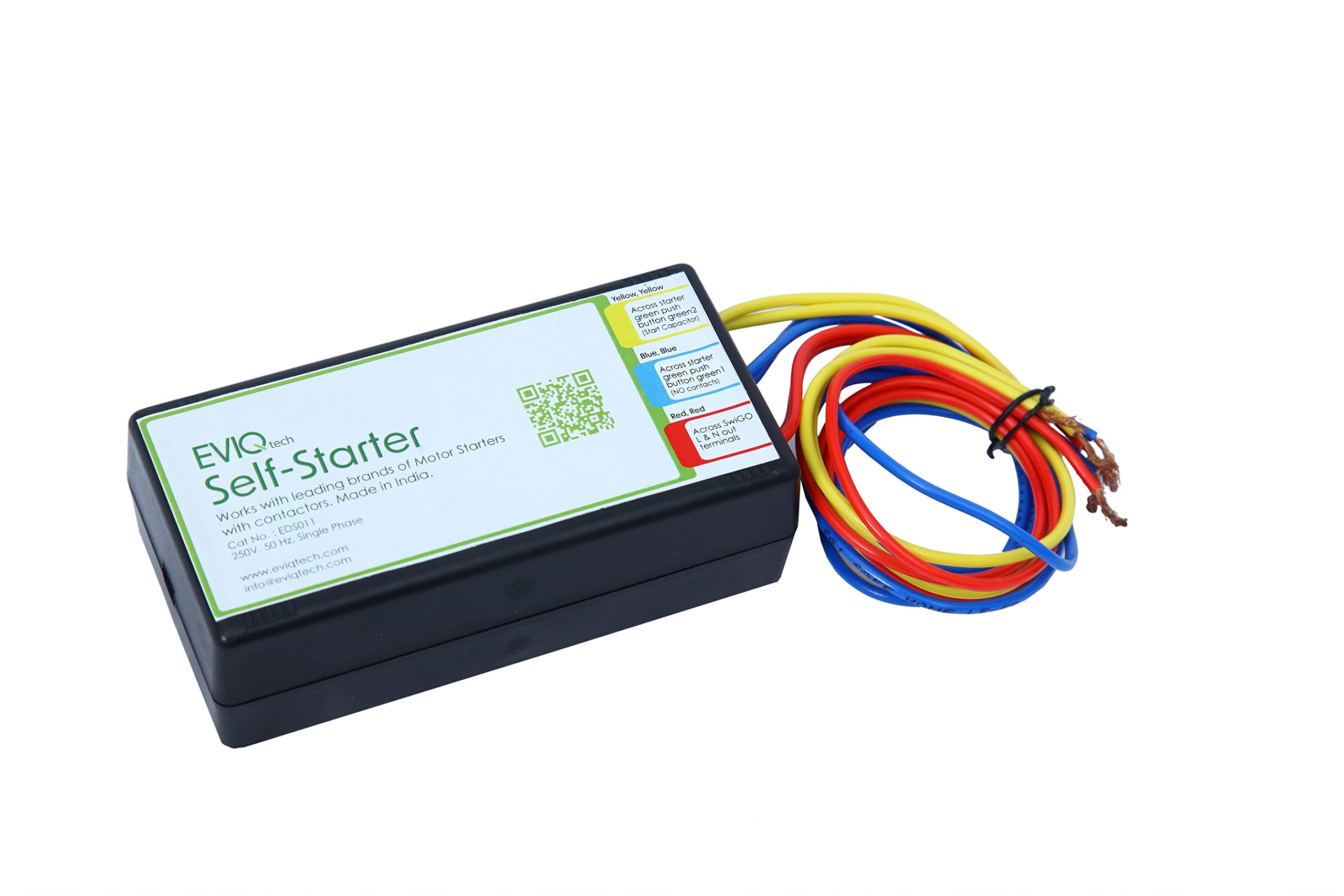 EVIQtech Self-Starter for Submersible Pumps | Works only with our SwiGO/SwiGO Smart Timer Switches to automate your Submersible pumps up to 2 HP | Not a Stand Alone Product