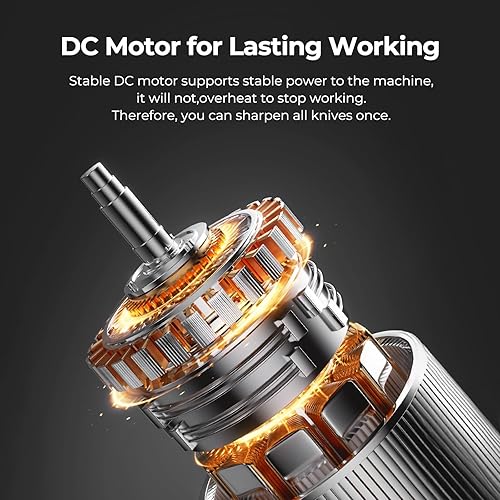 Miniatura 5 de Afilador de cuchillos eléctrico, afilador de cuchillos de cocina profesional para uso doméstico, 2 etapas de afilado grueso y pulido fino, caja de