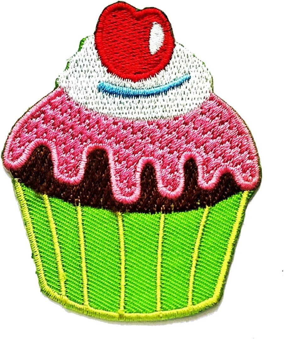 Nipitshop Patches Cupcake Retro Disco 70s Party Boho Fun Cartoon Iron On Patches Cartoon Embroidery 222 Badges for Sewing Kids Clothing