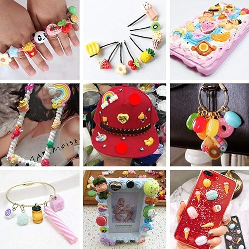 Miniatura 7 de XQingmei 30 piezas de dibujos animados mini lápiz computadora computadora parte trasera plana resina decoración accesorios de cristal barro relleno