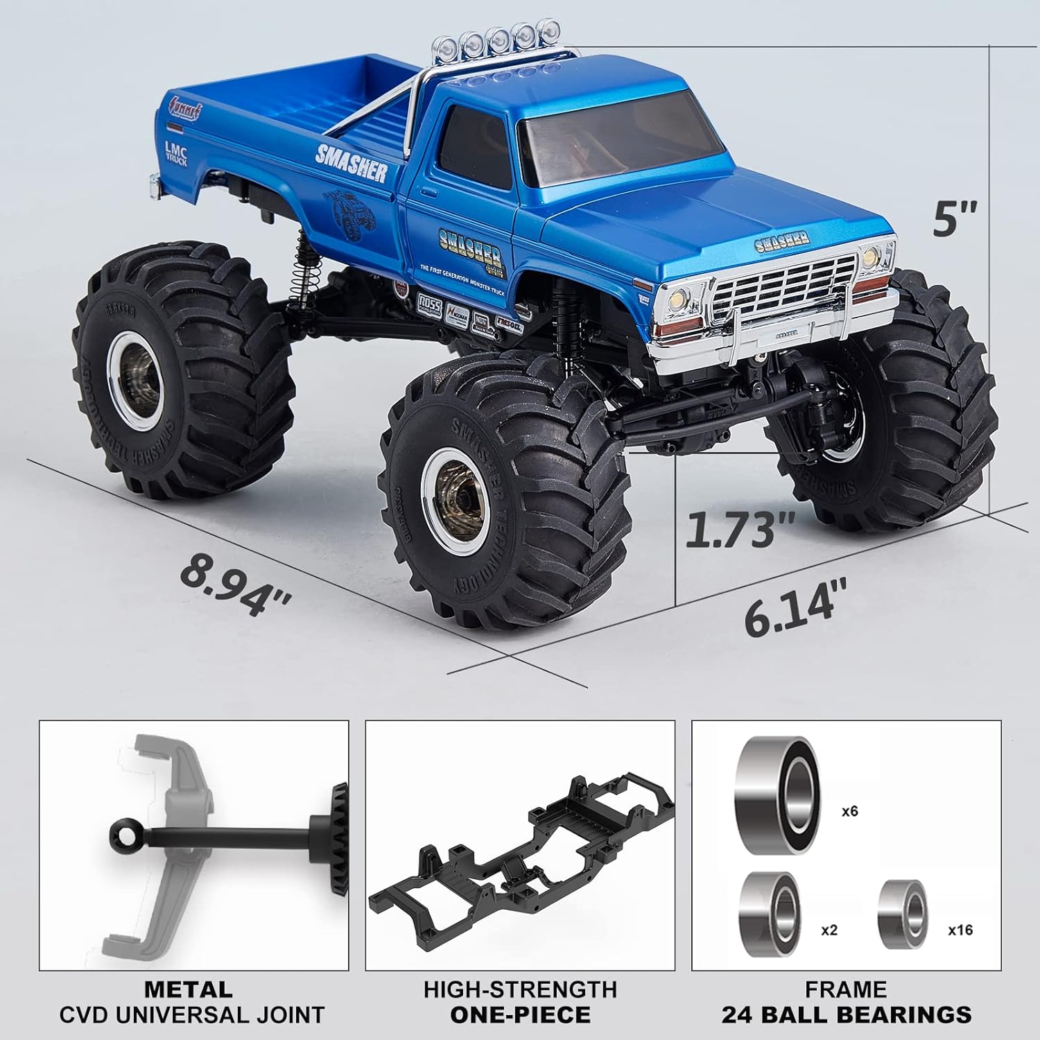 Buy FMS 1/24 Smasher Big Foot Monster Truck FCX24 RTR 4WD 2.4GHz