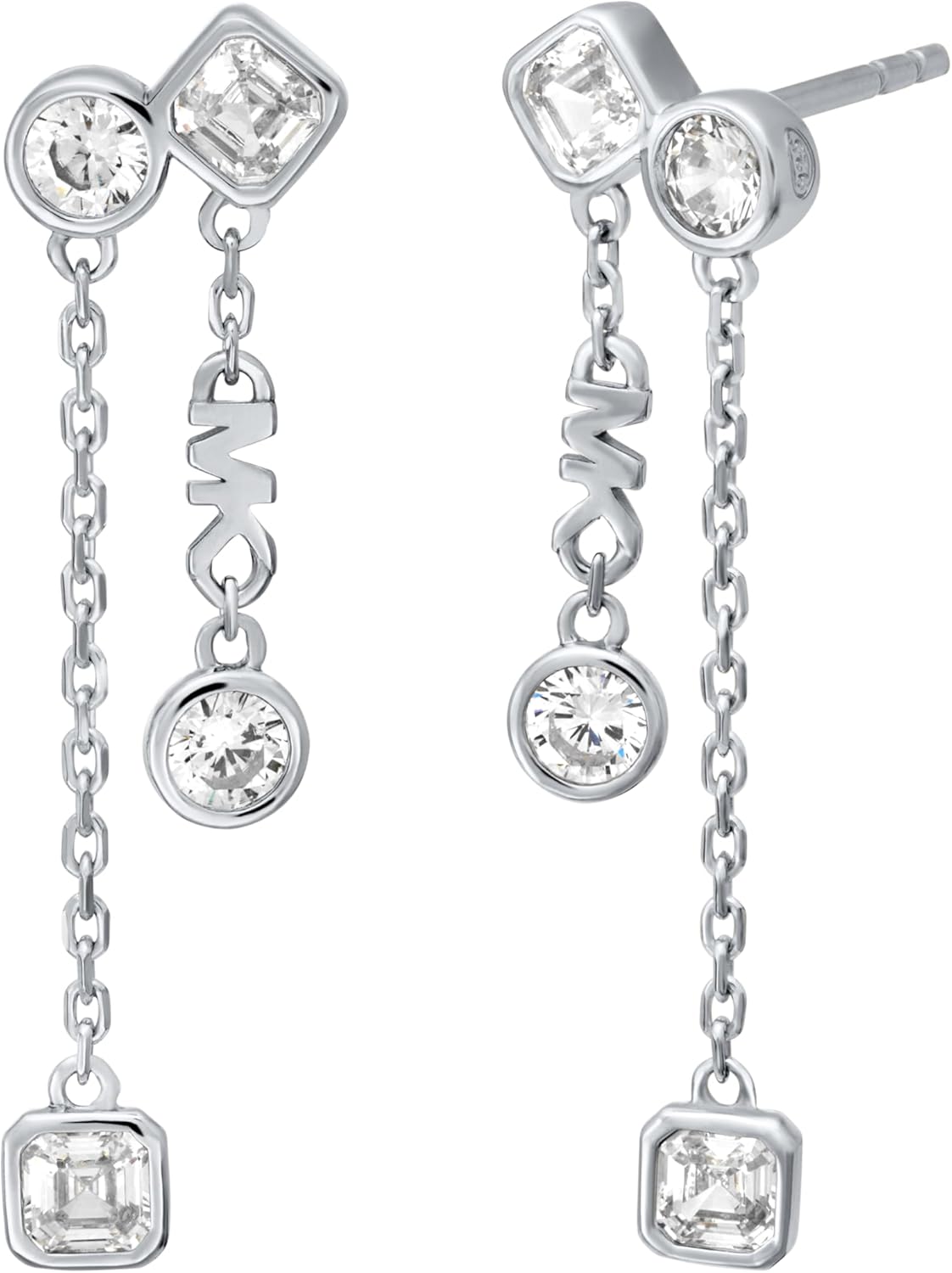 Michael Kors Silver-Tone Stud Earrings or Drop Earrings for Women; Sterling Silver Earrings; Jewelry for Women