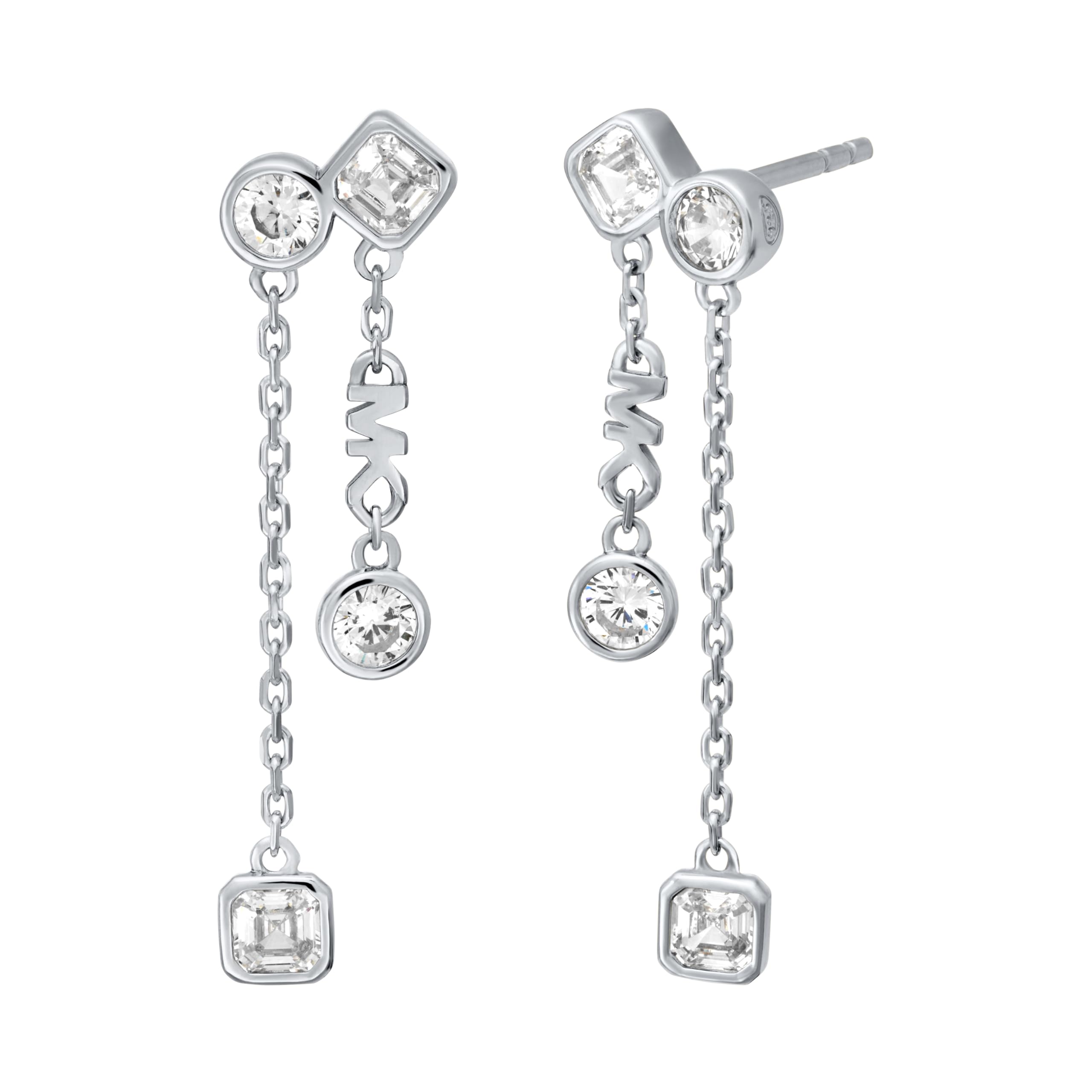 Michael Kors Silver-Tone Stud Earrings or Drop Earrings for Women; Sterling Silver Earrings; Jewelry for Women