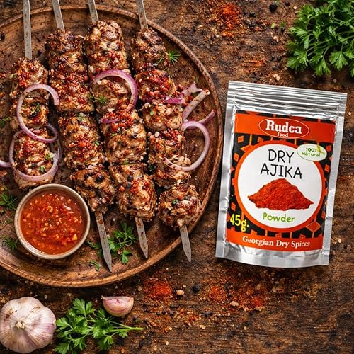 Miniatura 7 de Rudca Food Dry Adjika - Mezcla de especias tradicionales georgianas, condimento aromático en polvo, mezcla de hierbas de ajo, 1.59 oz