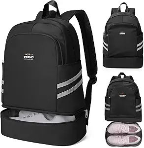 coofay Gym Backpack For Women Waterproof Sports Backpack With Shoe Compartment Lightweight Travel Backpacks Small Gym Bag Dance Volleyball Backpacks
