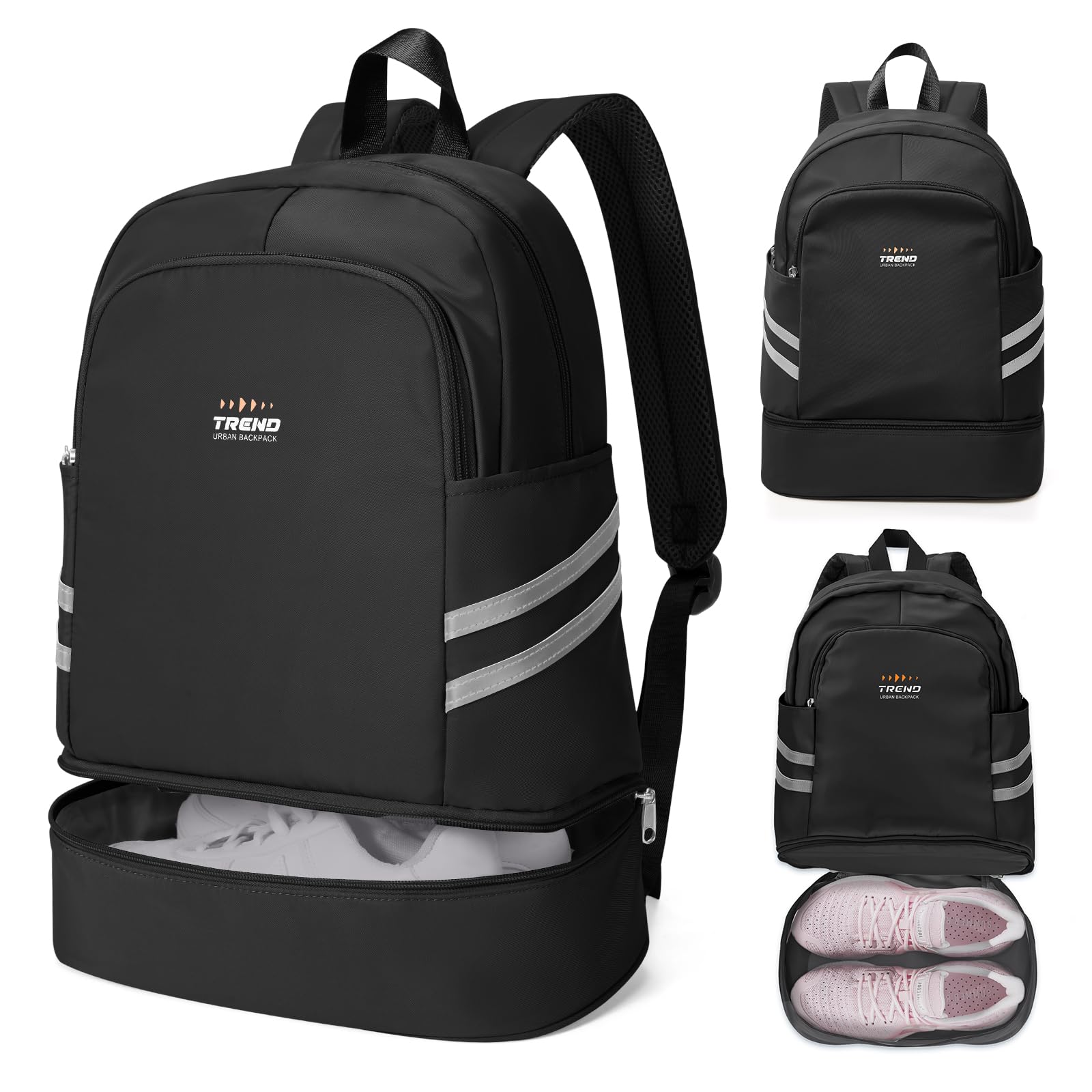 coofay Gym Backpack For Women Waterproof Sports Backpack With Shoe Compartment Lightweight Travel Backpacks Small Gym Bag Dance Volleyball Backpacks