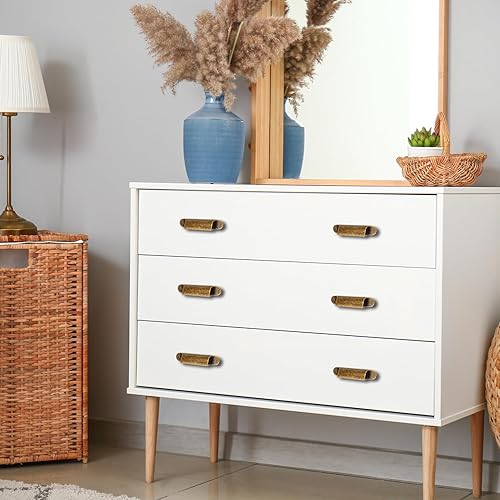 Miniatura 7 de RZDEAL Paquete de 4 tiradores de gabinete de aleación de zinc retro antiguos, centros de agujeros de 3 pulgadas para manijas de armario de cocina,