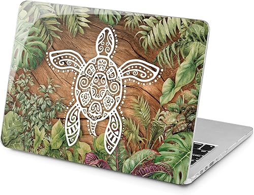 Funda rígida compatible con MacBook Pro 16, 14, M3, M2, 2023, M1 Pro 13, 2022, Air 13, 2021, Retina 2020, Mac 11 y 12, diseño de hojas de palma,