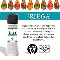 Vista 2 de Riega Molinillo de sal marina grande, molinillo de sal kosher grueso, 12 onzas (paquete de 1)