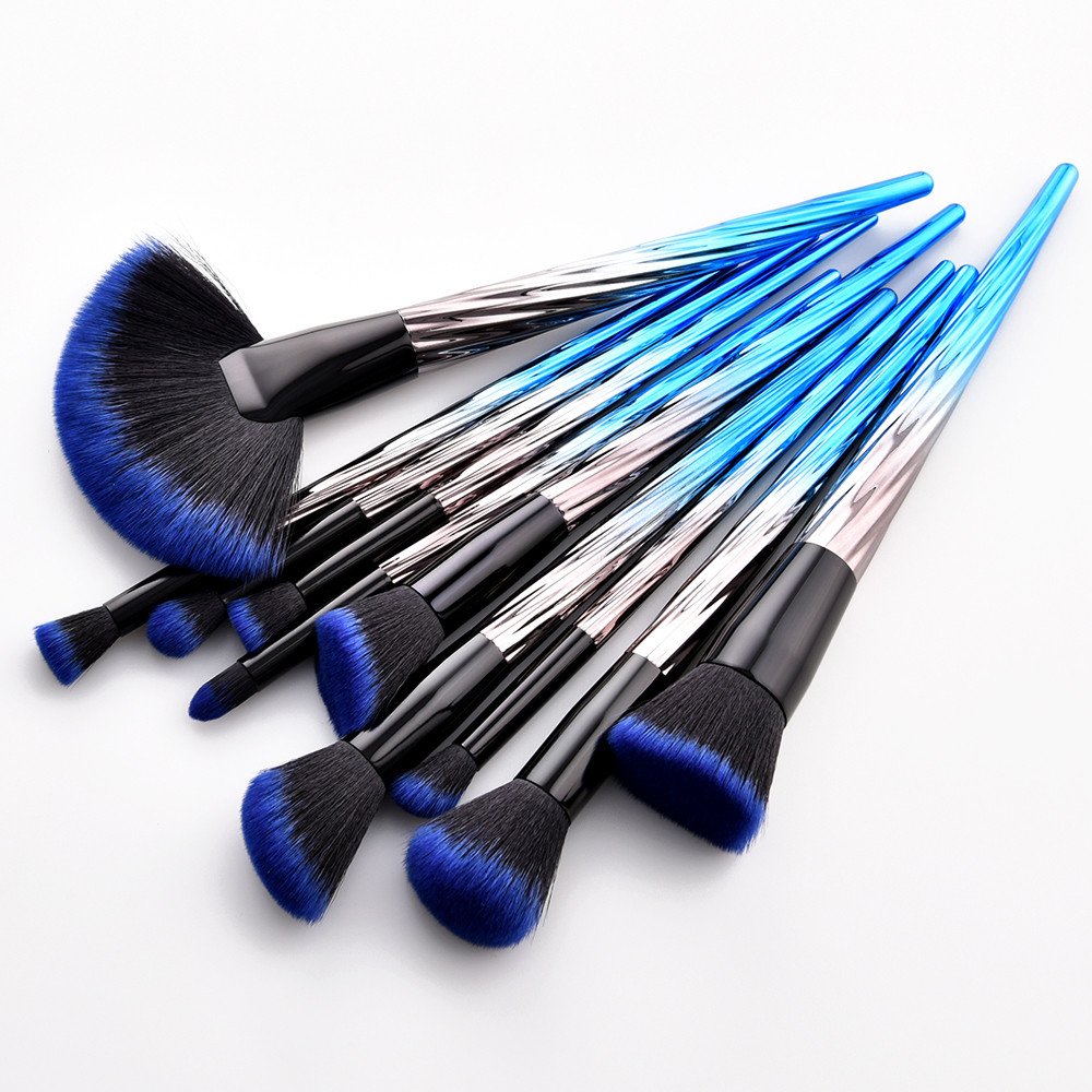 10 stücke Make-Up Pinsel Set Foundation Puder Lidschatten Eyeliner Lippen Pinsel Werkzeug Pinsel Fall