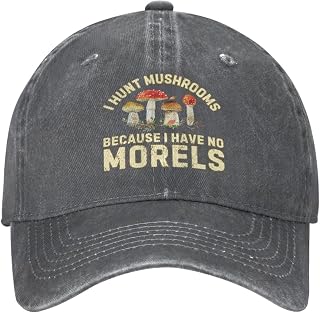 I Hunt Mushrooms Because I Have No Morels Trucker Hat Dad Washed Baseball Cap Men Women