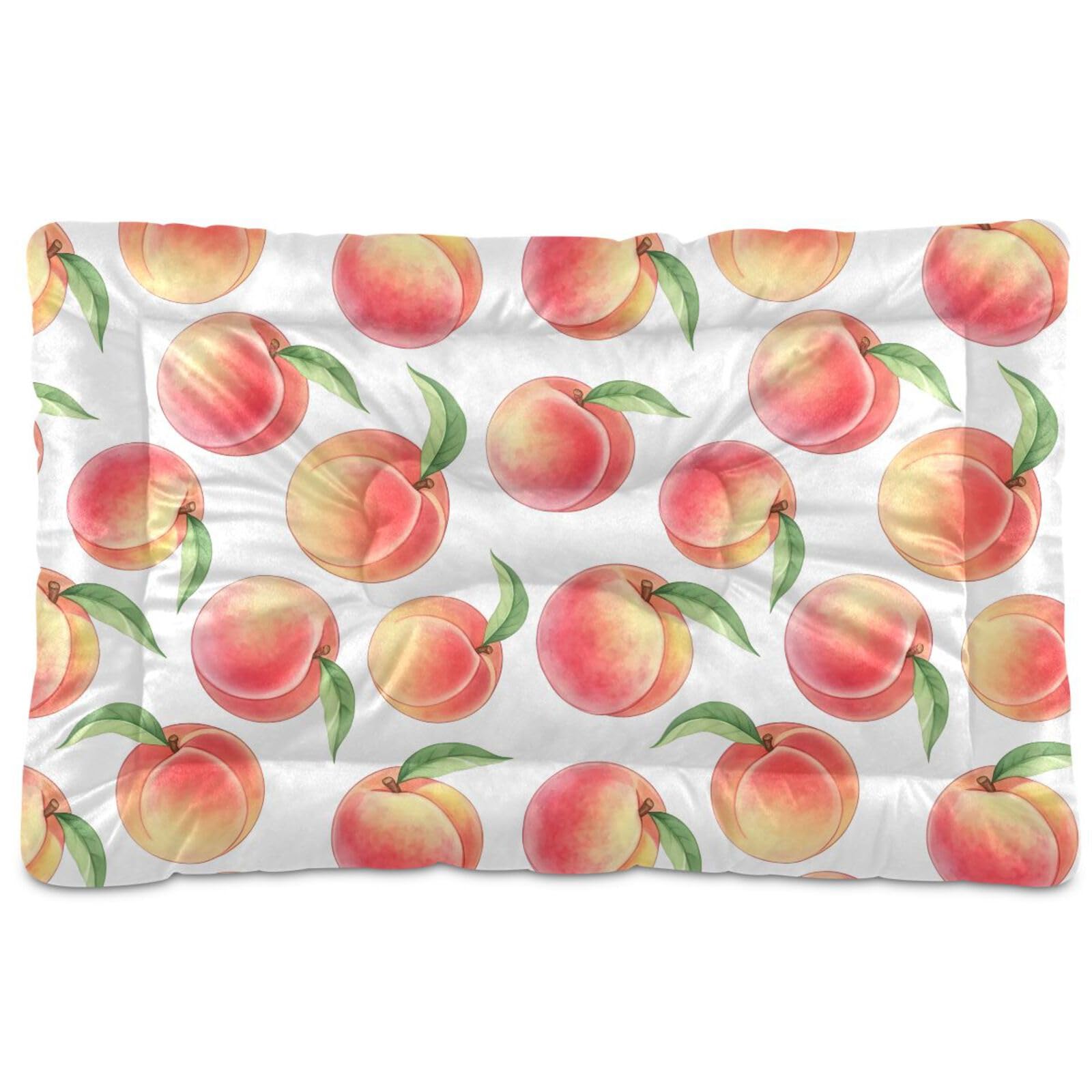 Amazon.com : Emelivor Pink Peaches White Dog Cat Bed Washable