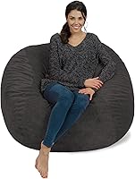 Vista 28 de Chill Sack Funda para silla puf, 5 pies, Ultrafur - Carbón