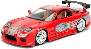 Jada Toys Doms Mazda Rx-7 Red 1/24 Scale Die Cast Car
