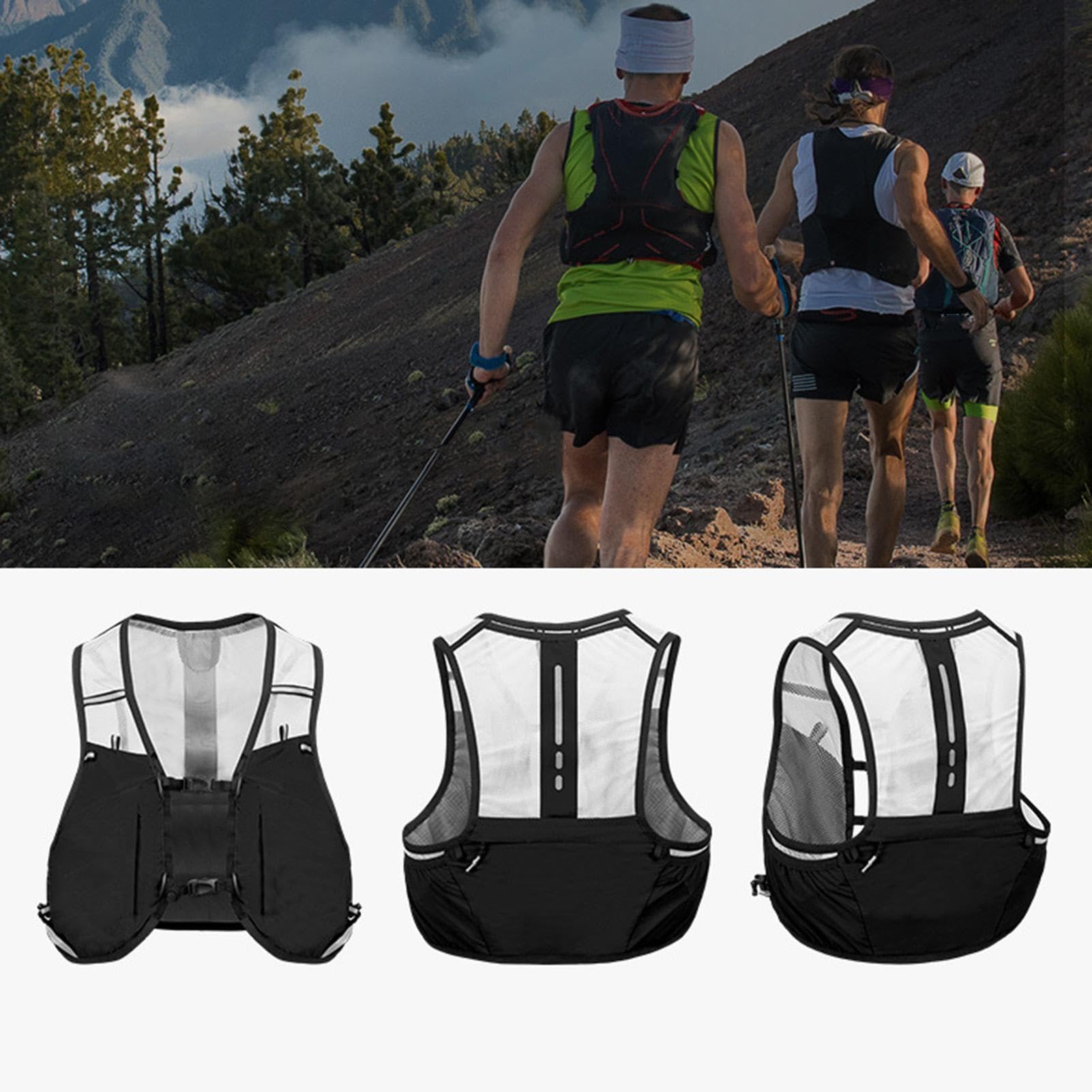 Rucksack Trinkweste, 2,5 l, Trinkrucksack ER Running Race Trinkweste, Weste, Wasserrucksack, Trinkrucksack für Wandern, Laufen