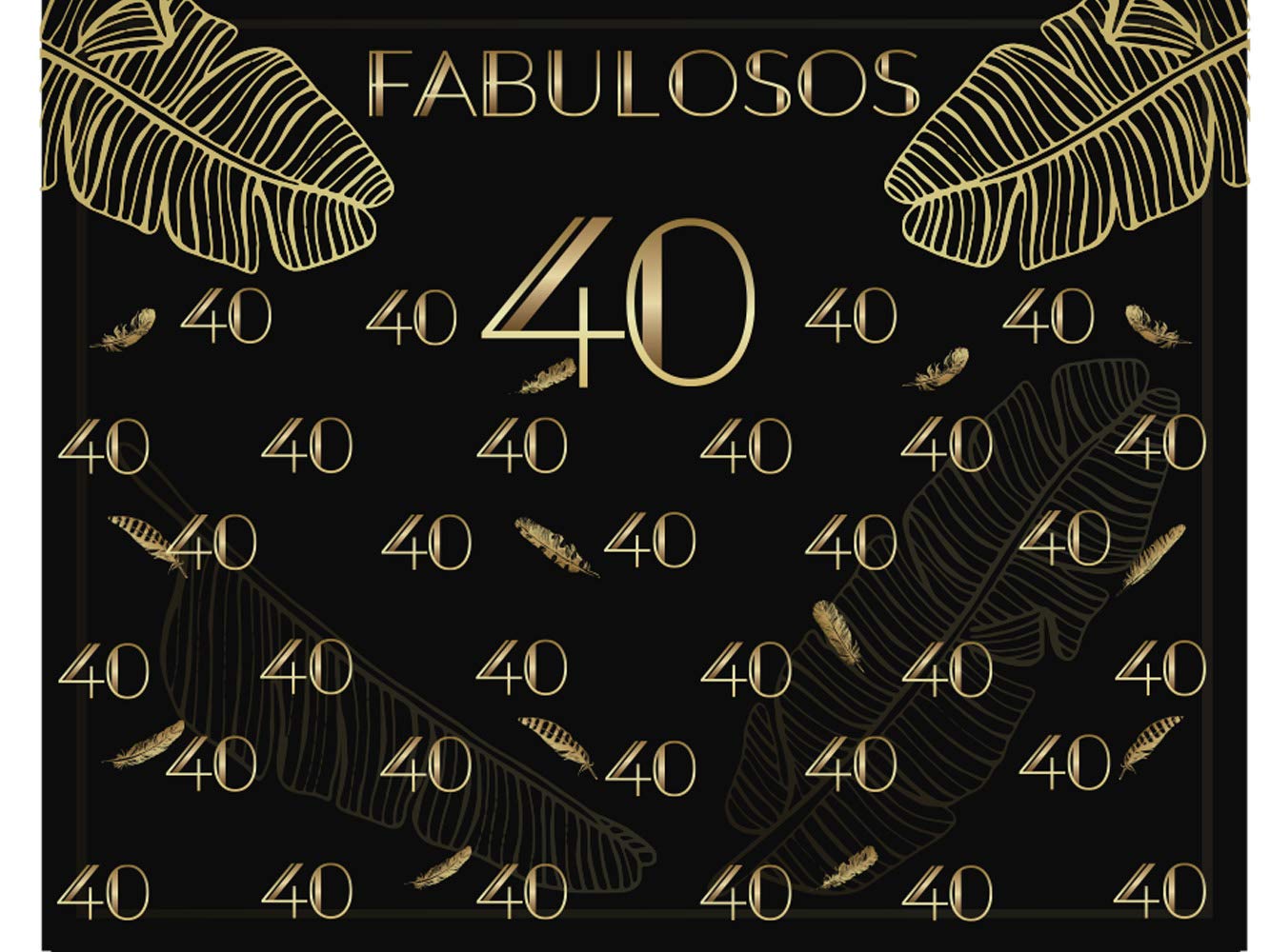 Oedim Photocall X-Banner Extensible 100% Fabulosos 40 | 335x200cm| Regalos para Cumpleaños | Photocall Económico y Original | Ideas para Regalos | Regalos Personalizados de Cumpleaños