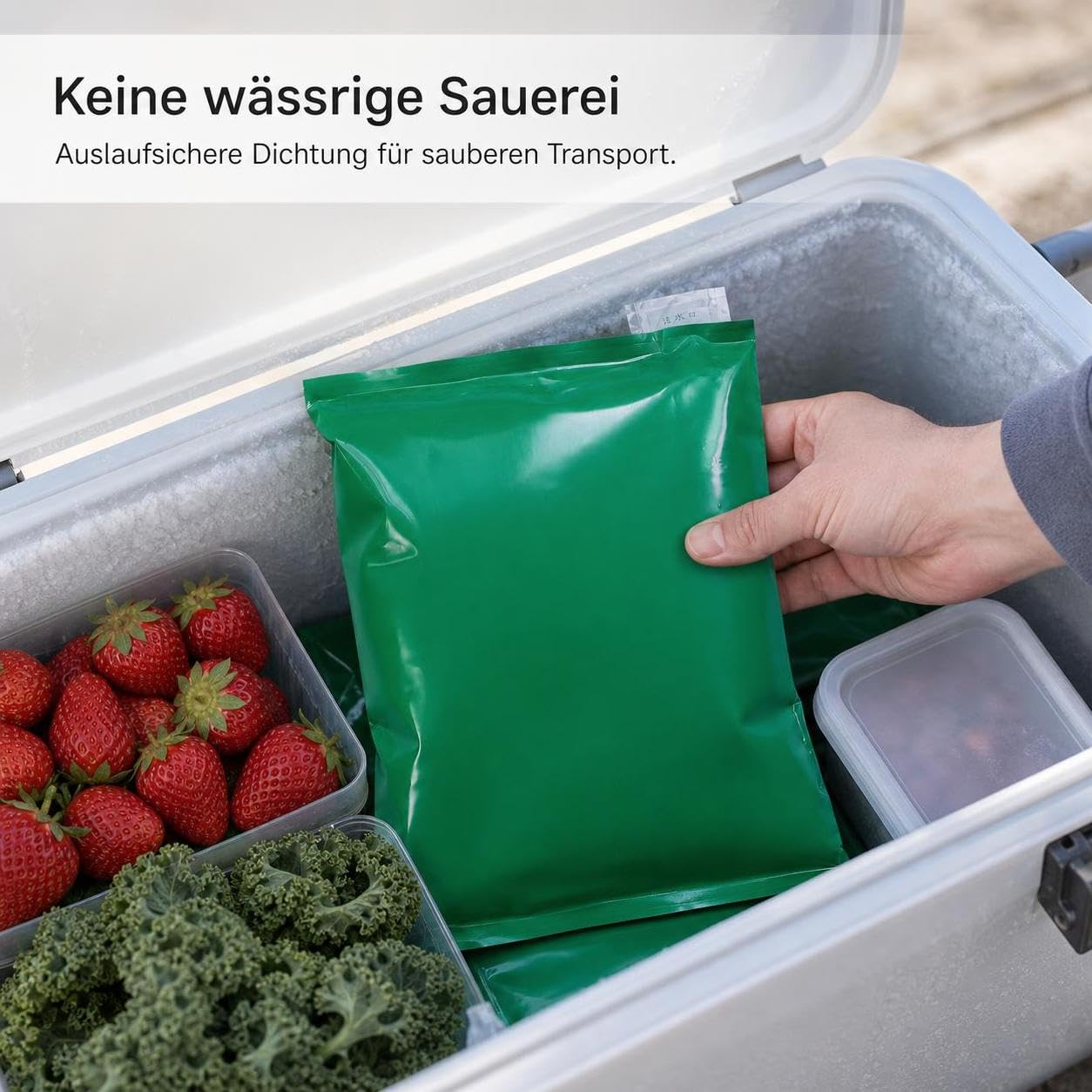 Kühlakku 2500ml mit Gel-Füllung und Selbstvschluss für Lebensmitteltransport, Für Sport - Für Partys