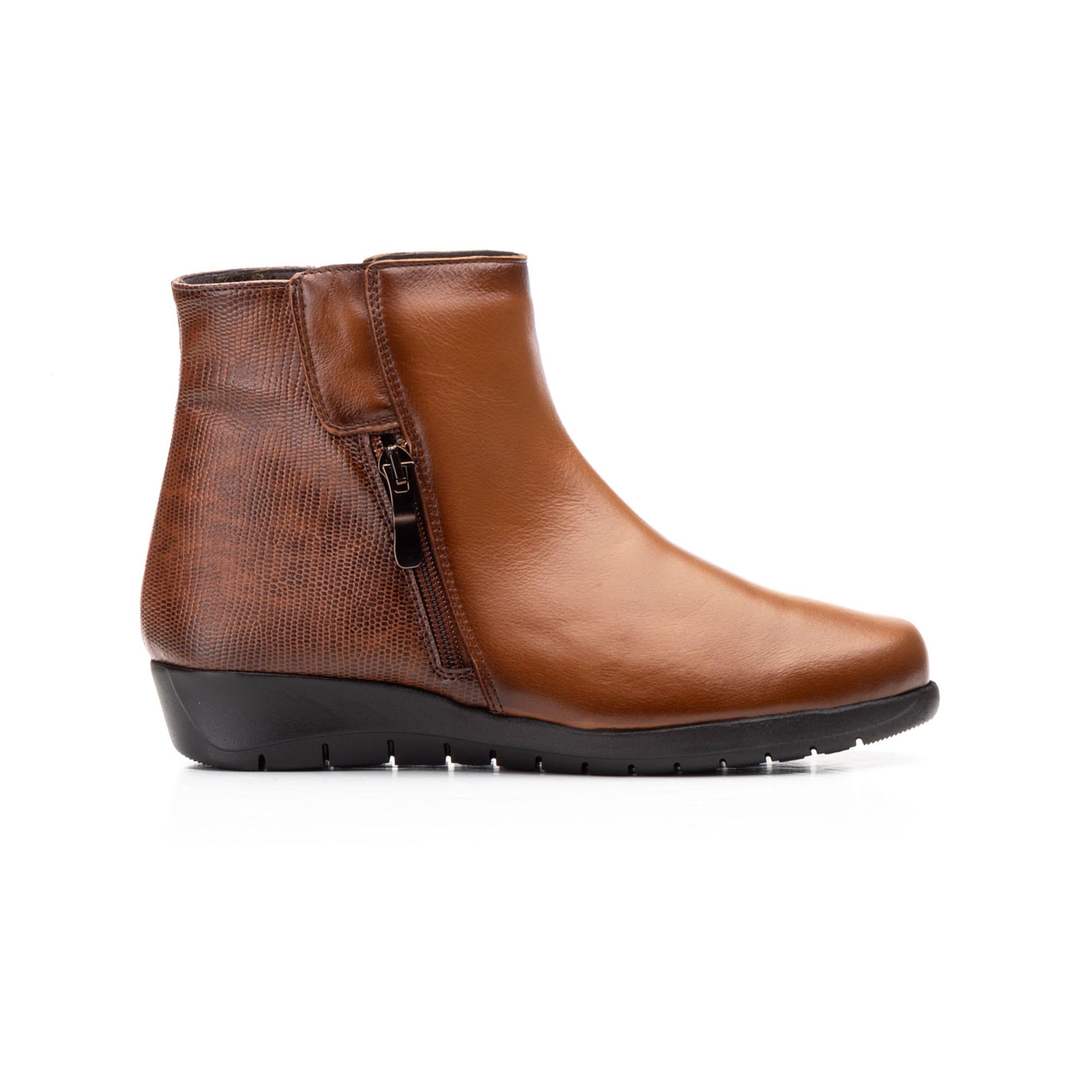 Botines mujer de piel con tacón o plataforma Botín cómodo de invierno | Calzado artesanal de España tipo camperos en ante y cuero Elegantes e informales