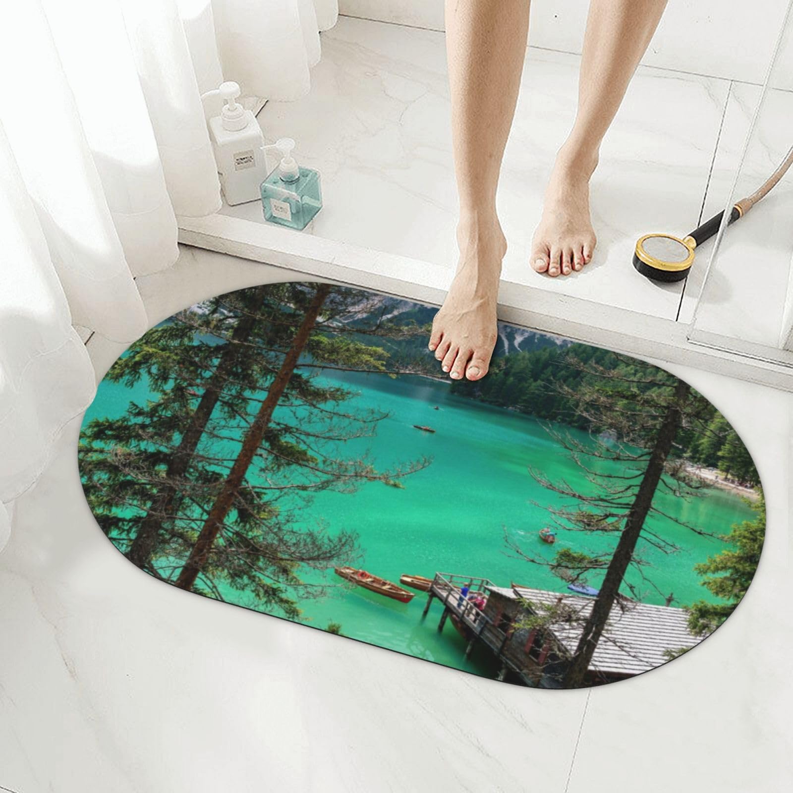 Tapis de bain paysage de montagne : évadez-vous au cœur de la nature dès le réveil