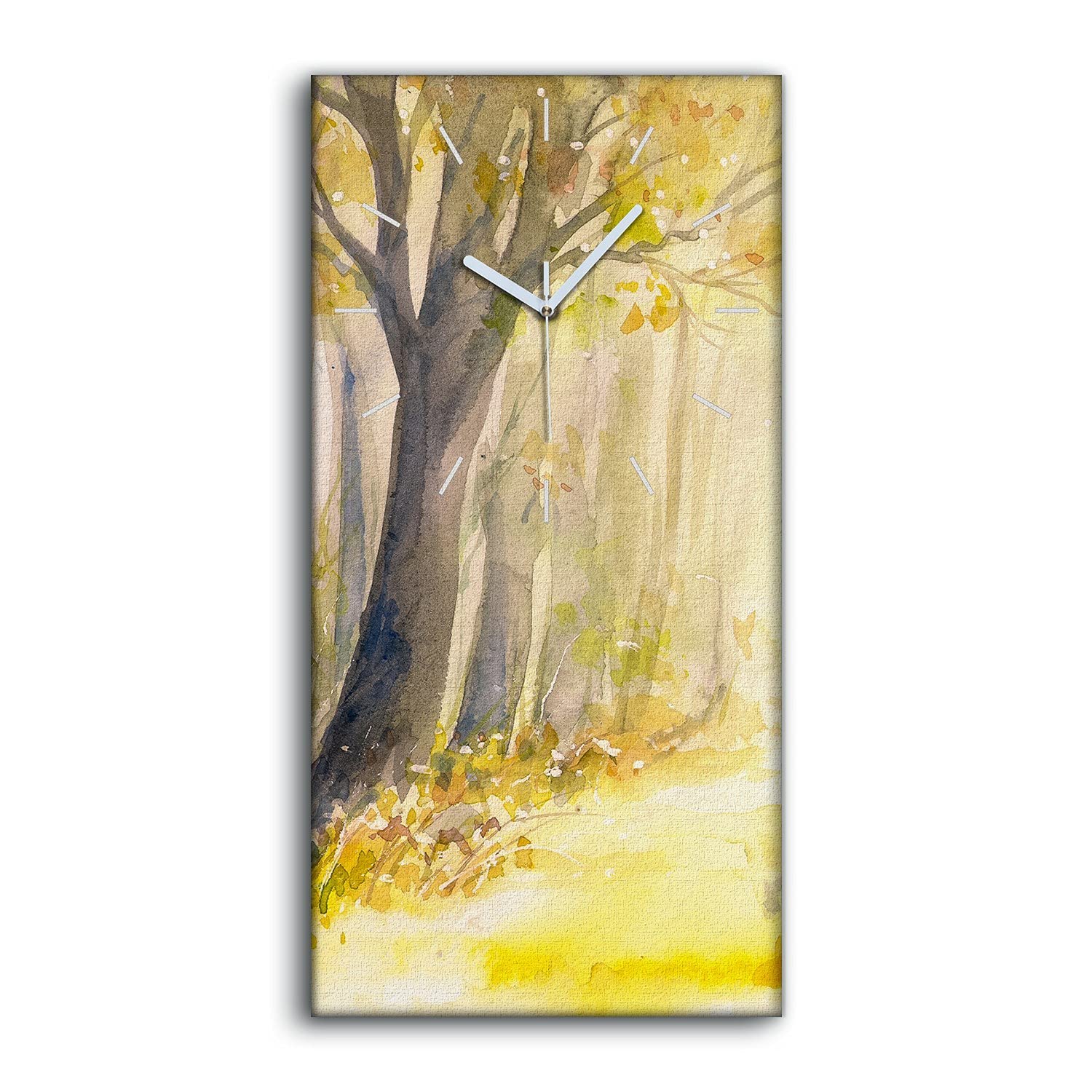 Horloge sur Toile d'art moderne peinture aquarelle 30x60cm décoration salon