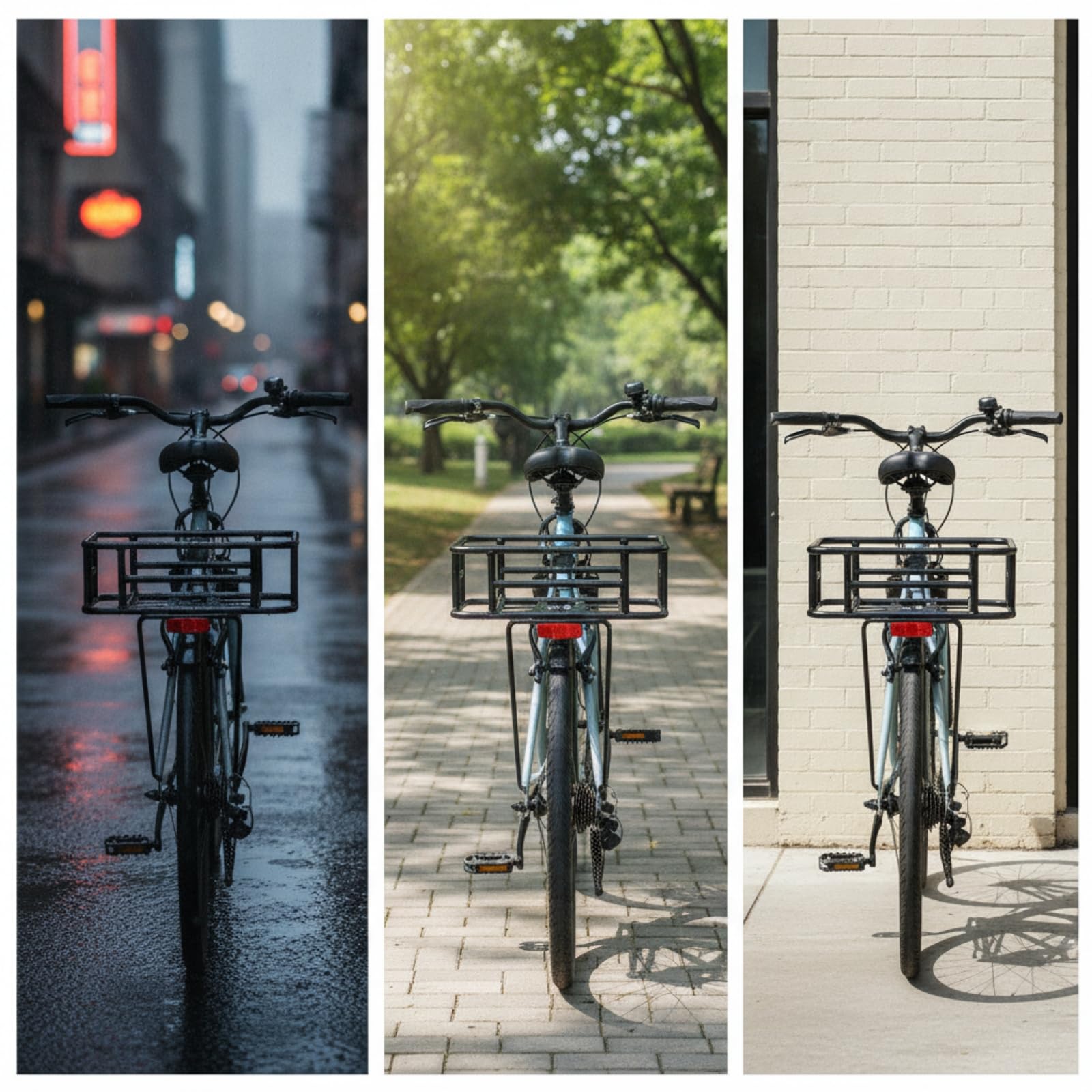 Qianly Cestino Bici Posteriore Antiruggine Cestino Bicicletta Posteriore Resistente per Pendolari, Spesa Quotidiana