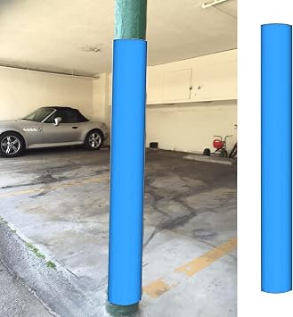 Round Pole Post Pads for Basement Garage, Basketball Poles Wrap Around Padding 1 inch Thick, 6 feet Tall Basketball Hoop Column PadBlue B,6cm 2.5" Pole
