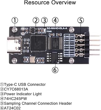 Mini Logic Analyzer 8-Ch 24MHz for Arduino Debug