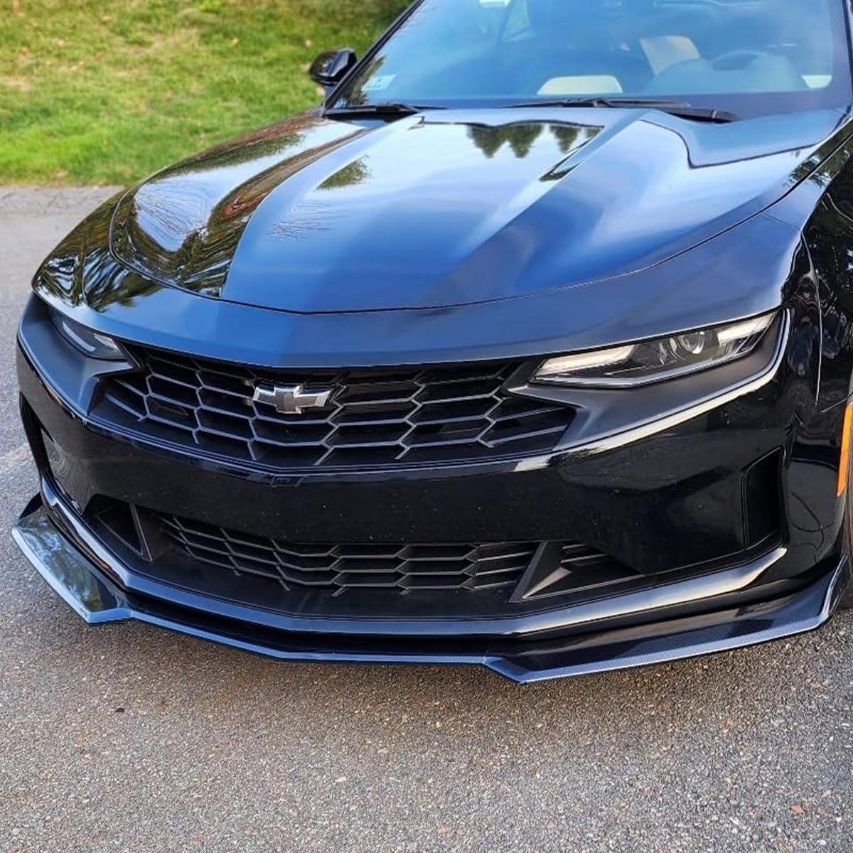 Front Lip Splitter for Chevy Camaro 2019-2021 [Facelift Model] – Gloss Black ABS Front Bumper Lip Spoiler – Direct Bolt-On, for SS, LS, LT, RS Trims – Aggressive ZL1 Style Body Kit Protection